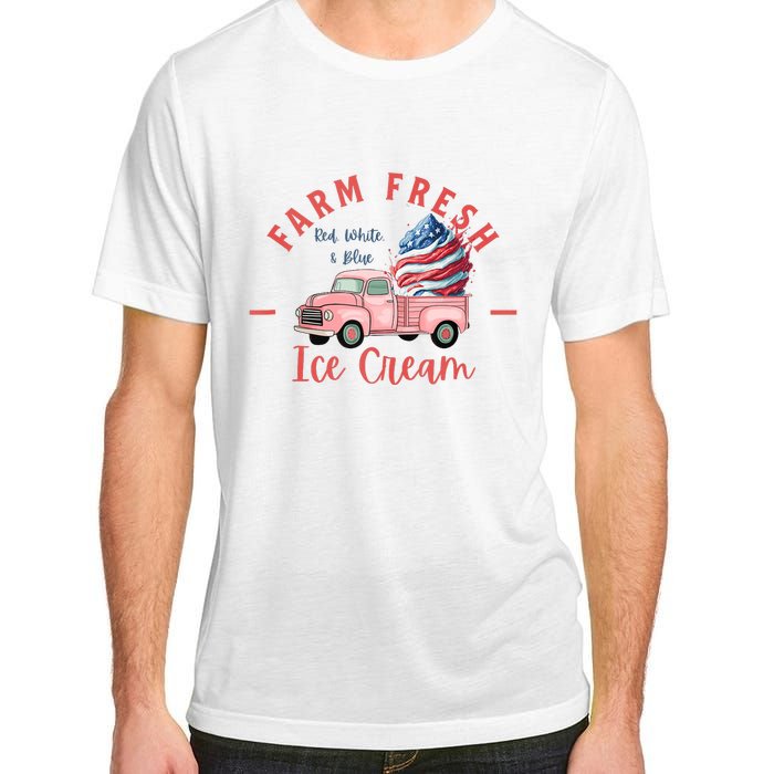 Fourth 4th Of July Matching Family Cute Farm Fresh Ice Cream Adult ChromaSoft Performance T-Shirt