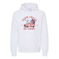 Fourth 4th Of July Matching Family Cute Farm Fresh Ice Cream Premium Hoodie