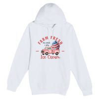 Fourth 4th Of July Matching Family Cute Farm Fresh Ice Cream Premium Pullover Hoodie