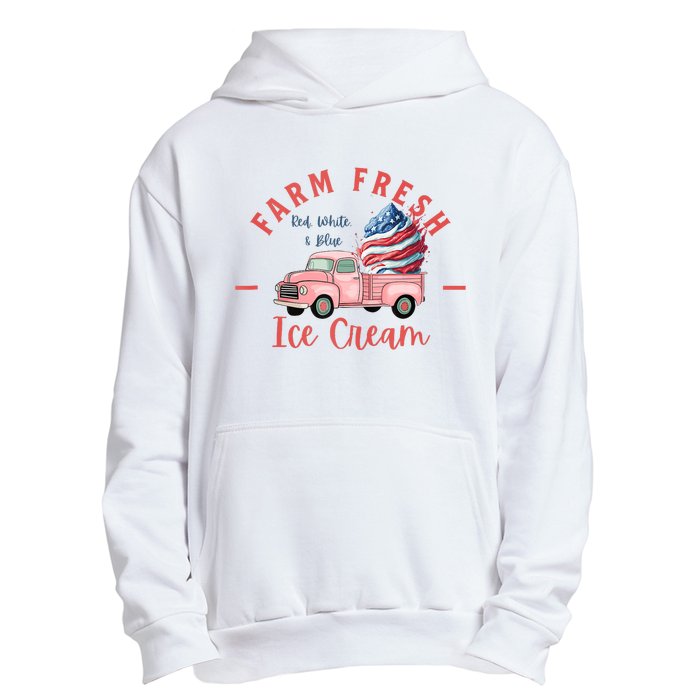 Fourth 4th Of July Matching Family Cute Farm Fresh Ice Cream Urban Pullover Hoodie