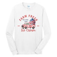 Fourth 4th Of July Matching Family Cute Farm Fresh Ice Cream Tall Long Sleeve T-Shirt