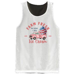 Fourth 4th Of July Matching Family Cute Farm Fresh Ice Cream Mesh Reversible Basketball Jersey Tank