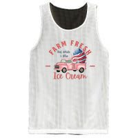 Fourth 4th Of July Matching Family Cute Farm Fresh Ice Cream Mesh Reversible Basketball Jersey Tank