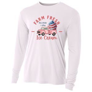 Fourth 4th Of July Matching Family Cute Farm Fresh Ice Cream Cooling Performance Long Sleeve Crew