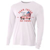 Fourth 4th Of July Matching Family Cute Farm Fresh Ice Cream Cooling Performance Long Sleeve Crew