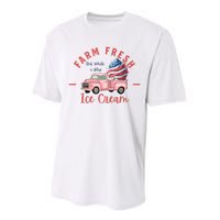 Fourth 4th Of July Matching Family Cute Farm Fresh Ice Cream Performance Sprint T-Shirt