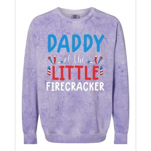 funny 4th of july for daddy little firecracker Colorblast Crewneck Sweatshirt