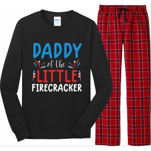 funny 4th of july for daddy little firecracker Long Sleeve Pajama Set