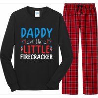 funny 4th of july for daddy little firecracker Long Sleeve Pajama Set