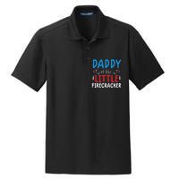 funny 4th of july for daddy little firecracker Dry Zone Grid Polo