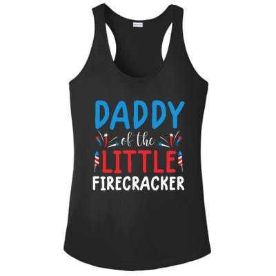 funny 4th of july for daddy little firecracker Ladies PosiCharge Competitor Racerback Tank