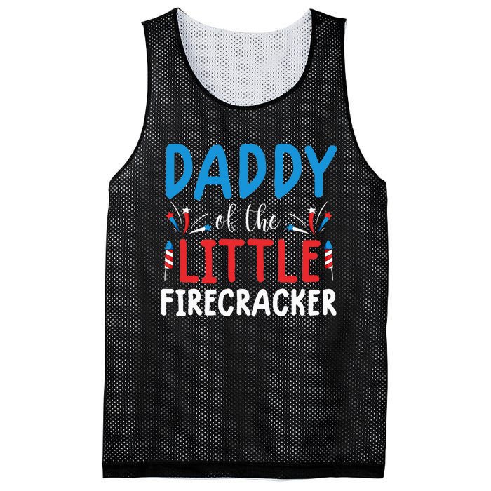 funny 4th of july for daddy little firecracker Mesh Reversible Basketball Jersey Tank