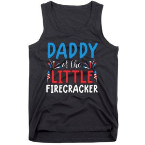 funny 4th of july for daddy little firecracker Tank Top