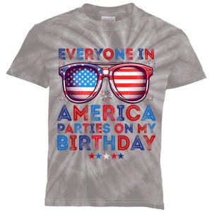 Funny 4th Of July Birthday Independence Day Kids Tie-Dye T-Shirt