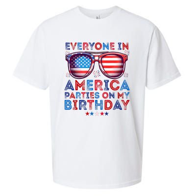 Funny 4th Of July Birthday Independence Day Sueded Cloud Jersey T-Shirt