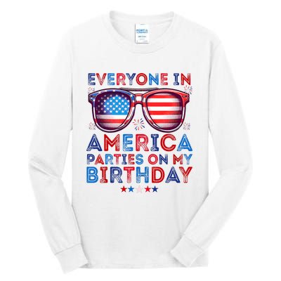 Funny 4th Of July Birthday Independence Day Tall Long Sleeve T-Shirt