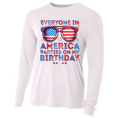 Funny 4th Of July Birthday Independence Day Cooling Performance Long Sleeve Crew