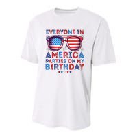 Funny 4th Of July Birthday Independence Day Youth Performance Sprint T-Shirt