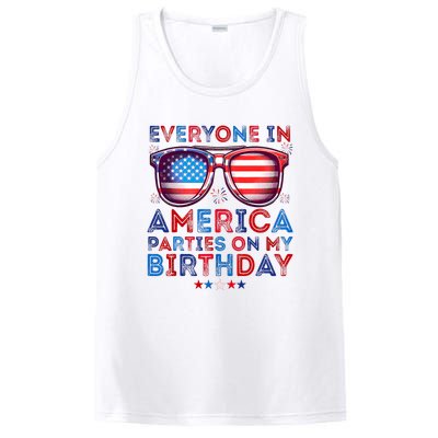 Funny 4th Of July Birthday Independence Day PosiCharge Competitor Tank