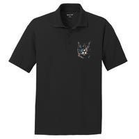 Fourth 4th of July Cat American Flag America Patriotic Funny PosiCharge RacerMesh Polo