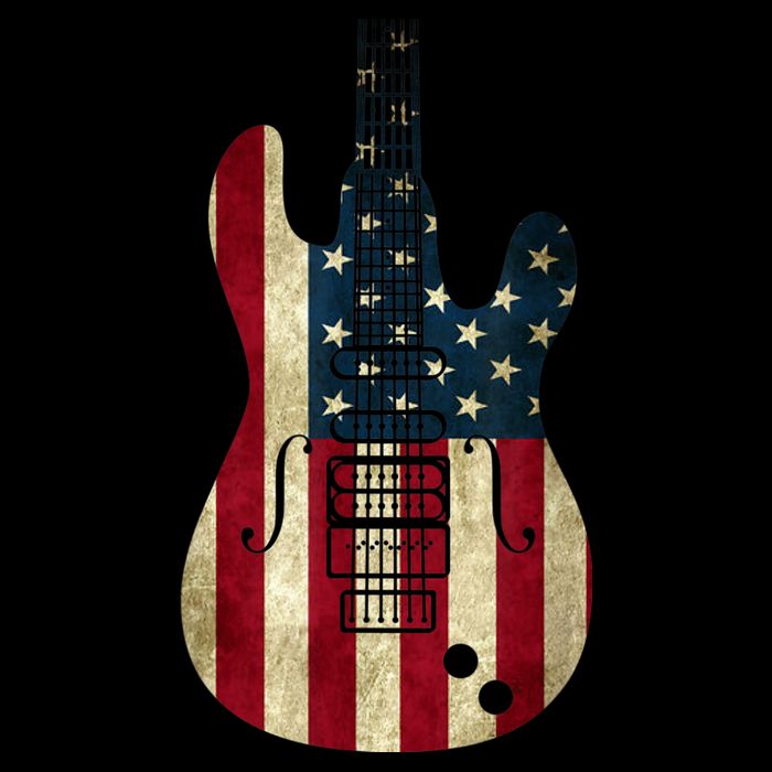 Funny 4th Of July American Flag Guitar Patriotic Gift Sweatshirt