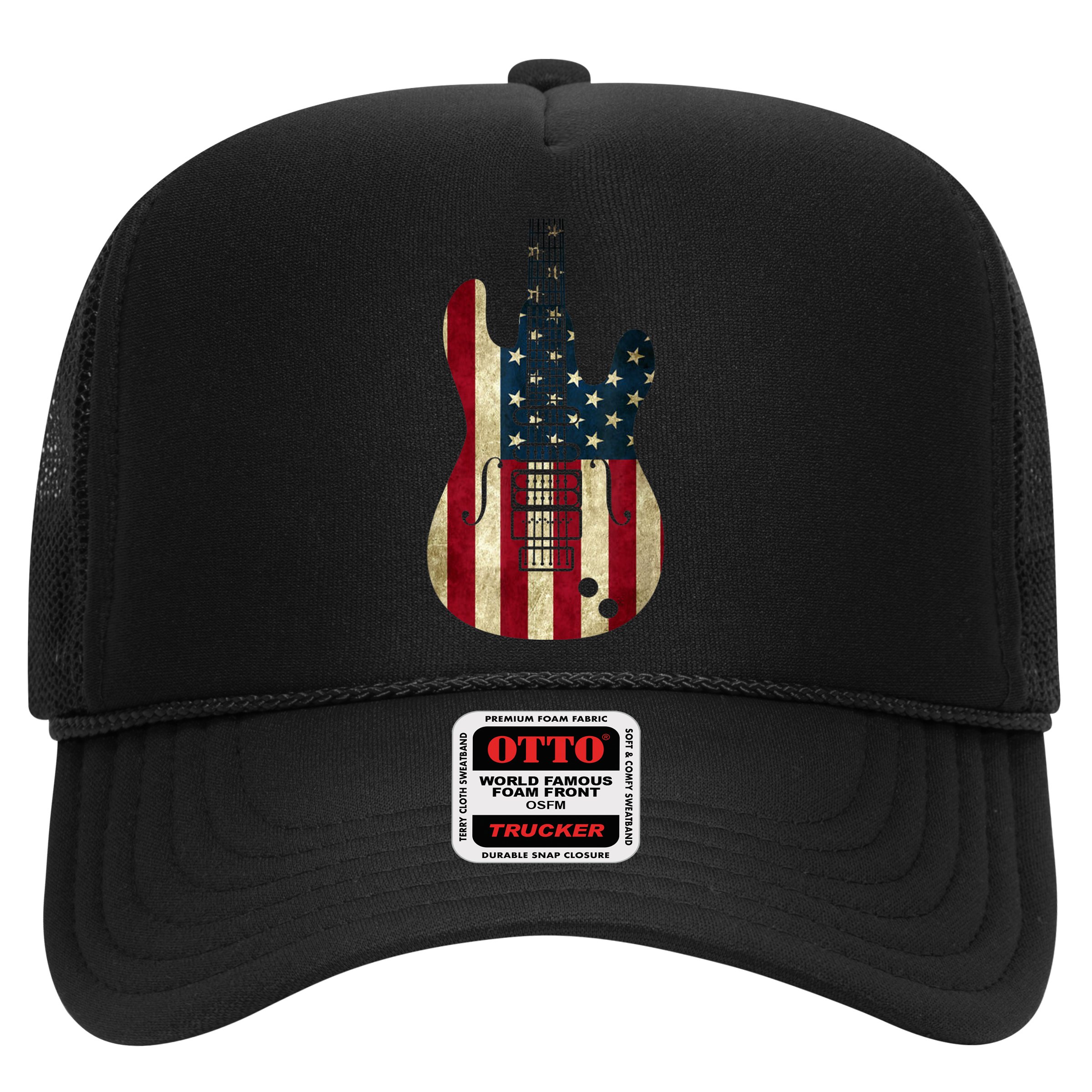 Funny 4th Of July American Flag Guitar Patriotic Gift Hat