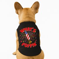 Funny 4th Of July What's Poppin Fireworks Rocket Doggie Tank