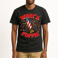 Funny 4th Of July What's Poppin Fireworks Rocket Tall T-Shirt