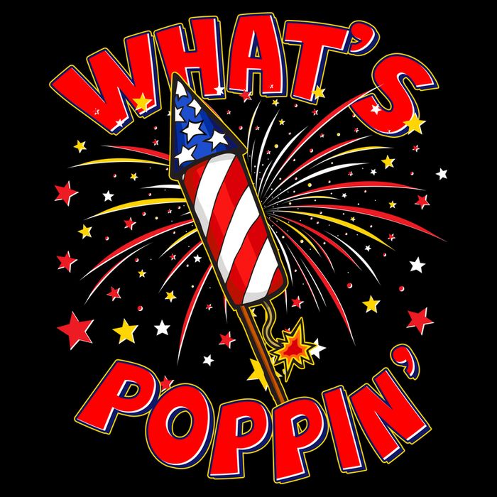 Funny 4th Of July What's Poppin Fireworks Rocket 16 in Basic Backpack
