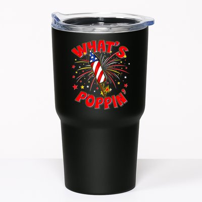 Funny 4th Of July What's Poppin Fireworks Rocket Tumbler
