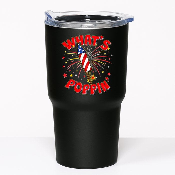 Funny 4th Of July What's Poppin Fireworks Rocket Tumbler