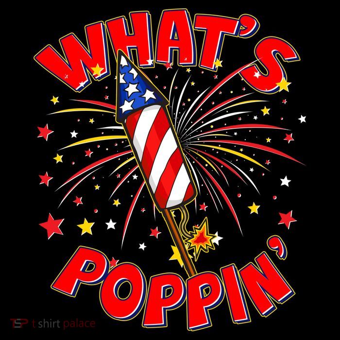 Funny 4th Of July What's Poppin Fireworks Rocket Sustainable Knit Beanie