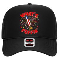 Funny 4th Of July What's Poppin Fireworks Rocket Hat