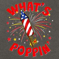 Funny 4th Of July What's Poppin Fireworks Rocket Cotton Canvas Backpack