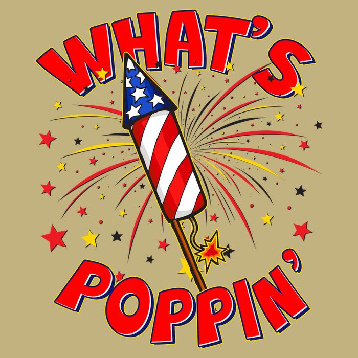 Funny 4th Of July What's Poppin Fireworks Rocket Performance Shirt