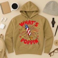 Funny 4th Of July What's Poppin Fireworks Rocket Hoodie