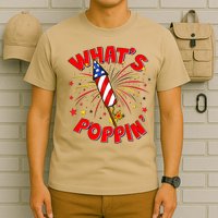 Funny 4th Of July What's Poppin Fireworks Rocket T-Shirt