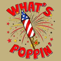 Funny 4th Of July What's Poppin Fireworks Rocket Tall Long Sleeve T-Shirt