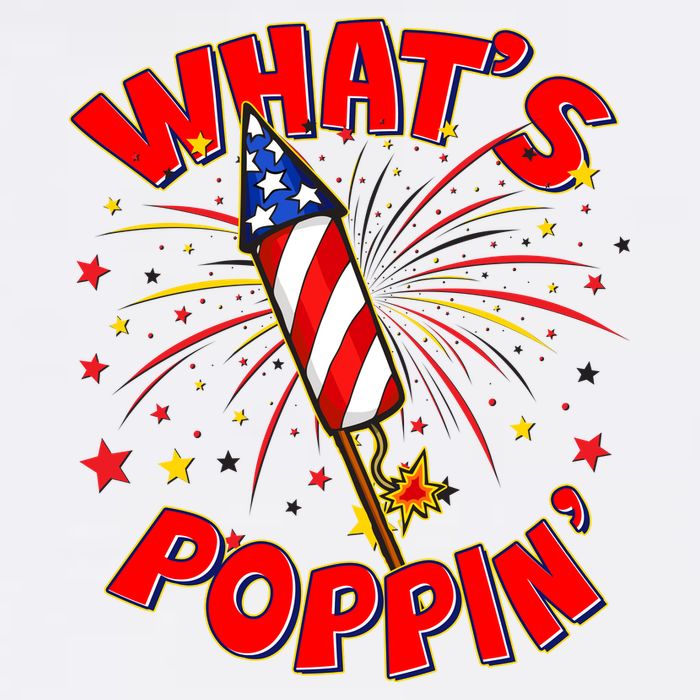 Funny 4th Of July What's Poppin Fireworks Rocket Garment-Dyed Sweatshirt