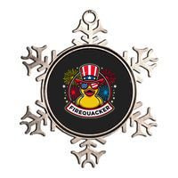 Firequacker 4th Of July Rubber Duck Usa Flag Metallic Star Ornament