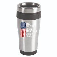 Funny 4th Of July The British Blew A 13 Colony Lead Retro 16oz Travel Tumbler
