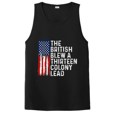 Funny 4th Of July The British Blew A 13 Colony Lead Retro PosiCharge Competitor Tank