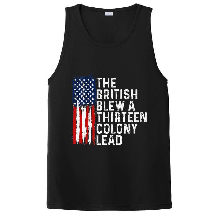 Funny 4th Of July The British Blew A 13 Colony Lead Retro PosiCharge Competitor Tank