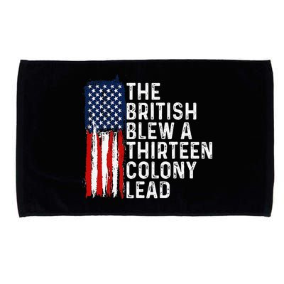 Funny 4th Of July The British Blew A 13 Colony Lead Retro Microfiber Hand Towel