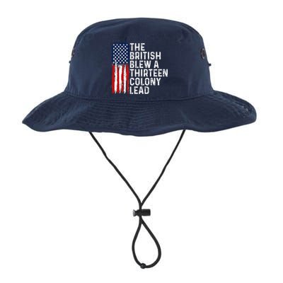 Funny 4th Of July The British Blew A 13 Colony Lead Retro Bucket Hat