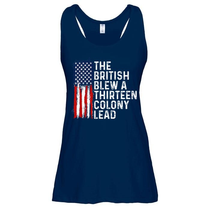 Funny 4th Of July The British Blew A 13 Colony Lead Retro Ladies Essential Flowy Tank