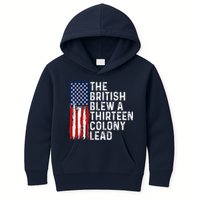 Funny 4th Of July The British Blew A 13 Colony Lead Retro Kids Hoodie