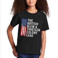 Funny 4th Of July The British Blew A 13 Colony Lead Retro Kids T-Shirt