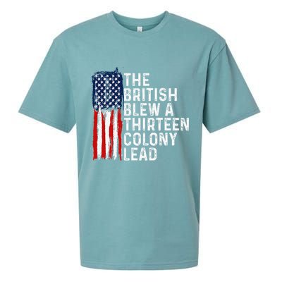 Funny 4th Of July The British Blew A 13 Colony Lead Retro Sueded Cloud Jersey T-Shirt