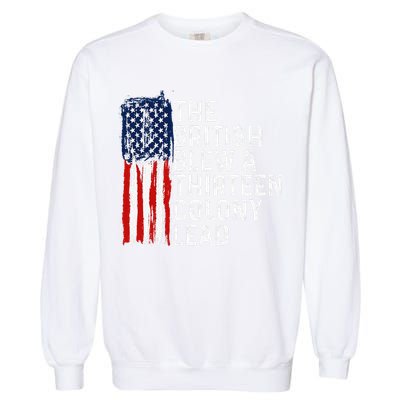 Funny 4th Of July The British Blew A 13 Colony Lead Retro Garment-Dyed Sweatshirt